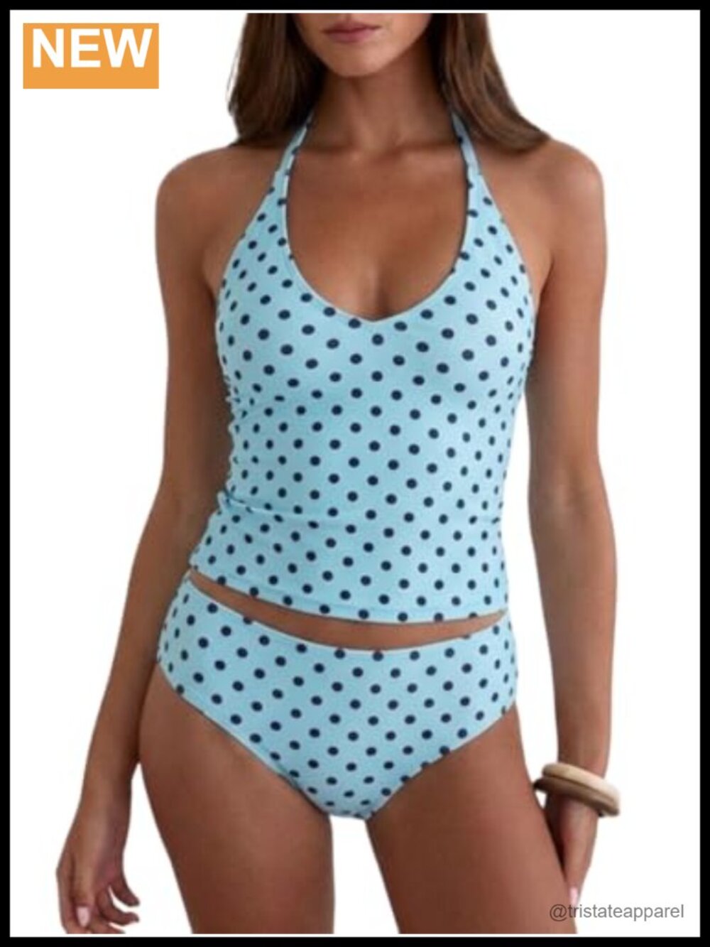ZAFUL Tankini Swimsuit Halter Neck Tummy Control Two Piece Swimwear